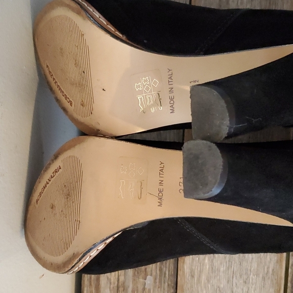 BCBG Black Suede Platform Booties - Picture 7 of 9